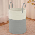 Large Woven Laundry Basket Hamper, 80L Cotton Rope Storage Bin by JMvicyroam