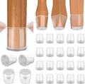 BALEINE 24 Pack Silicone Chair Leg Floor Protectors, Stool Leg Protectors Cap by BALEINE