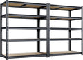 72"H Storage Shelves heavy duty, 2000LBS Garage Shelving, 5 Tier Metal Shelving by Unknown
