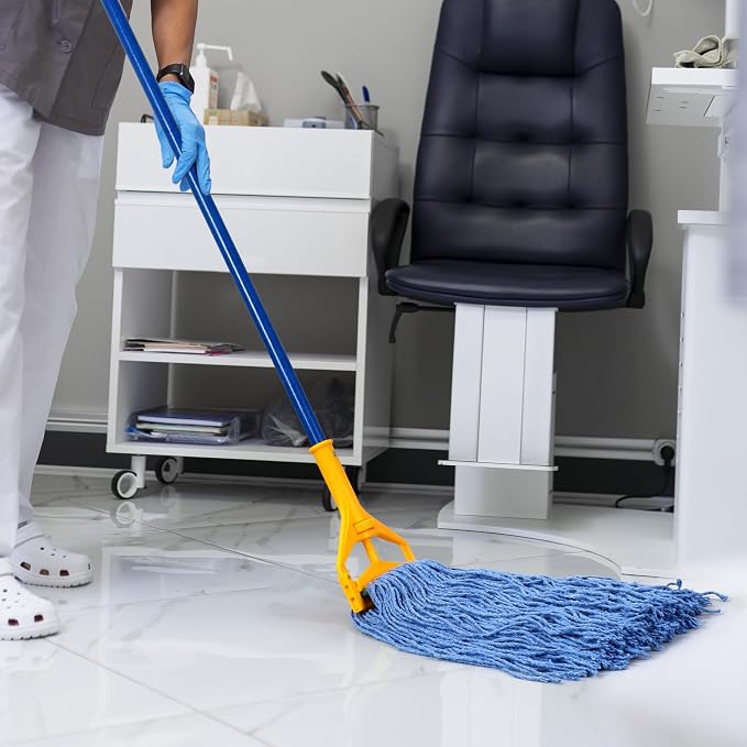 Matthew Cleaning 24oz 3Pack Cotton Floor Mop, Cotton Looped-Open String Heavy - Image 3