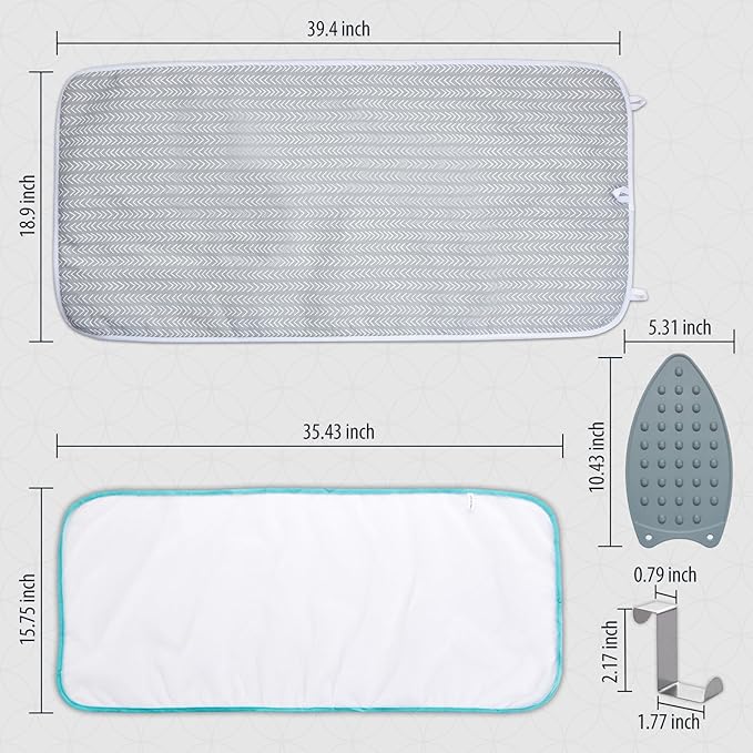 Seiritex Ironing Mat, Portable Ironing Pad 39.4 x 18.9 inch Table Top Iron - Image 6
