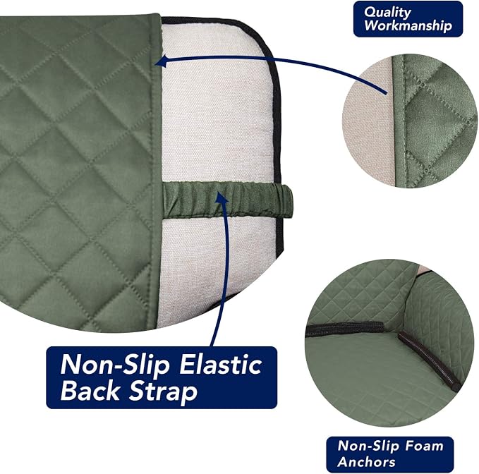 PureFit Reversible Quilted Sofa Cover, Water Resistant Slipcover Furniture - Image 3