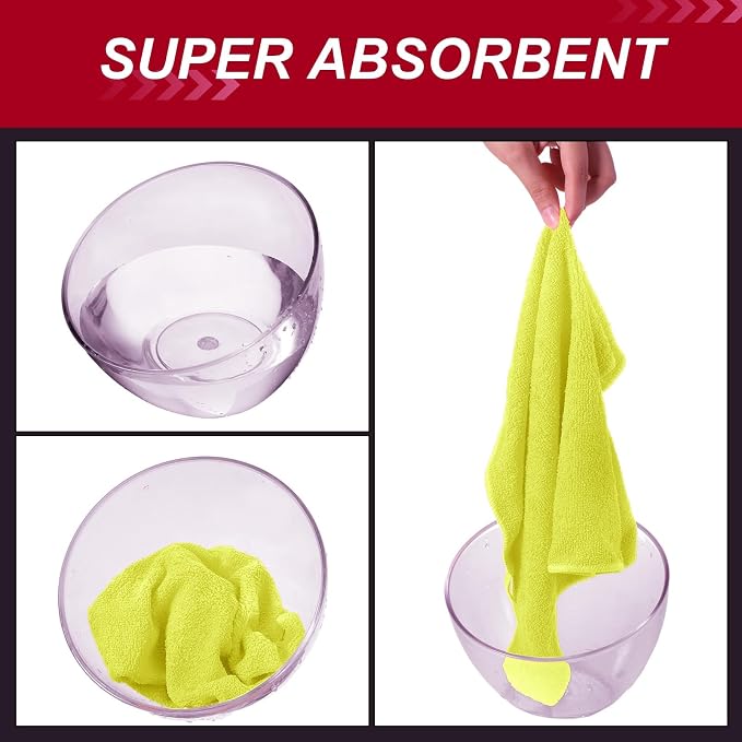 200 Pcs Microfiber Cleaning Cloth 16x16 Inch Microfiber Towels - Image 3