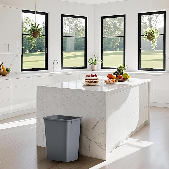 ROOMTEC 35QT Kitchen Trash Can, Lightweight and Sturdy Slim Trash Can, - Image 3