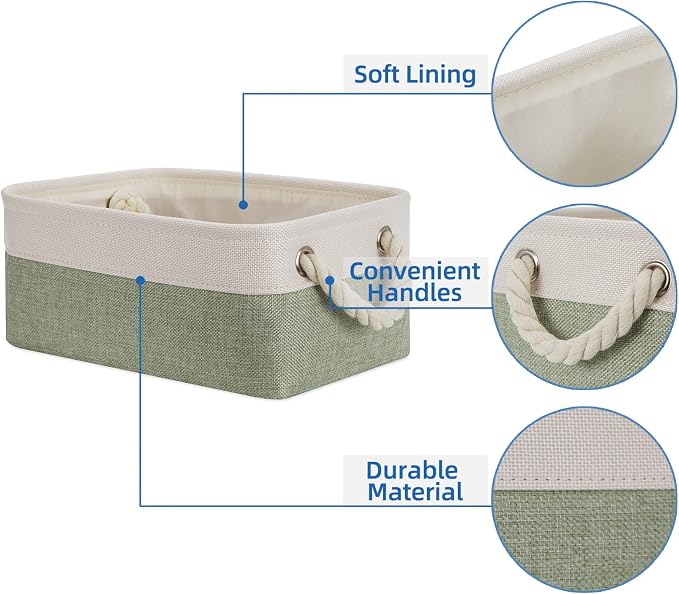 Temary Small Storage Baskets Small Fabric Bins - Image 3