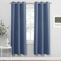 PONY DANCE Stone Blue Blackout Curtains by PONYDANCE