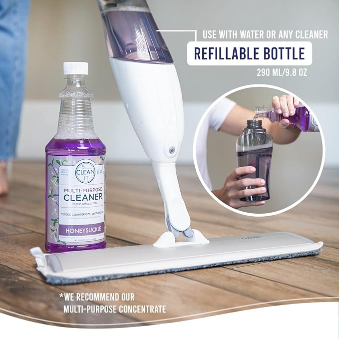 Don Aslett's Spray Mop Plus+ for Floor Cleaning| 360° Rotatable Head | Reusable - Image 4