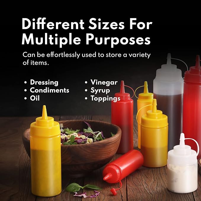 New Star Foodservice 26115 Squeeze Bottles, 8 oz - Image 8