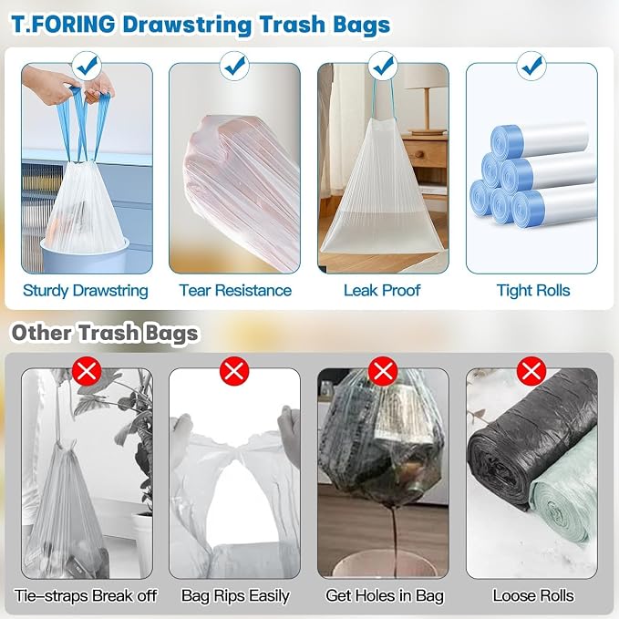 10-13 Gallon Trash Bags Drawstring 1.2 Mil - Image 2