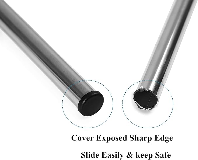Plastic Plugs Tubing End Caps- Furnigear Black Chair End Cap 1 1/8" Outside - Image 4