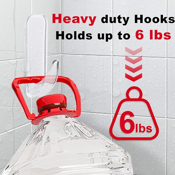 Wall Hooks for Hanging Heavy Duty, Large 12 Self Adhesive Wall - Image 4