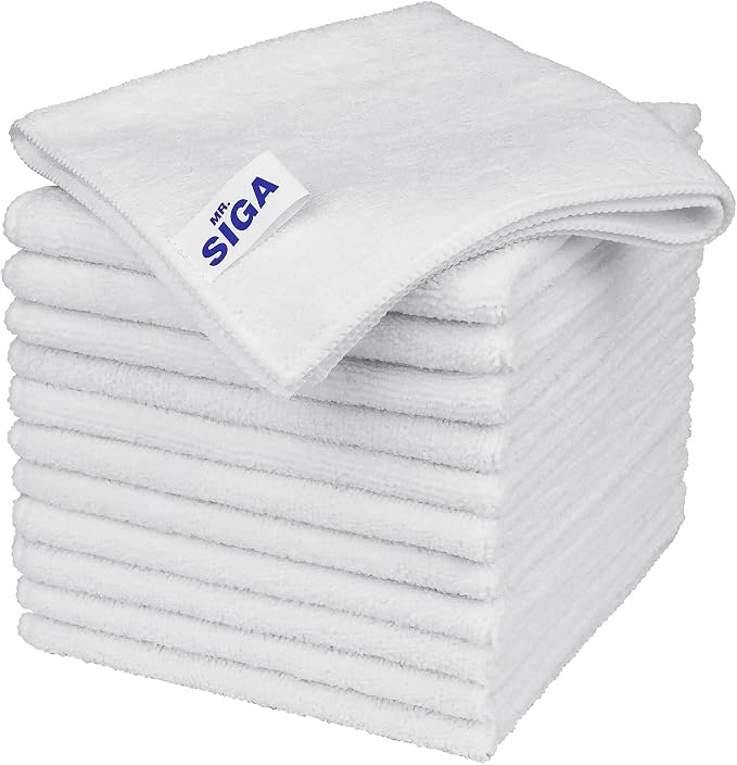 MR.SIGA Microfiber Cleaning Cloth, All-Purpose Microfiber Towels, Streak Free by MRSIGA