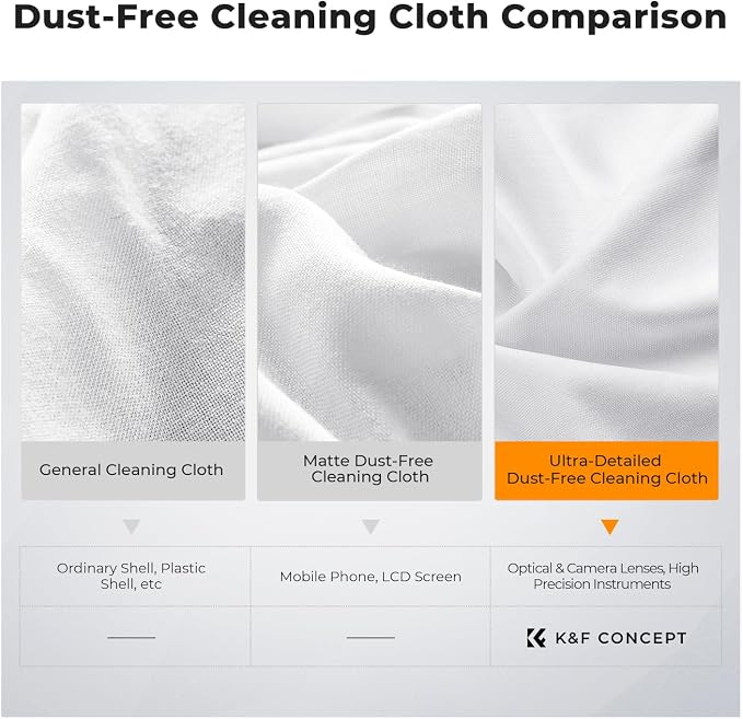 K&F CONCEPT 6 Pack Microfiber Cleaning Cloths - Image 6