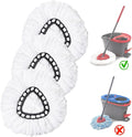 3 Pack White Spin Mop Replacement Heads, Mop Head Replacement 100% Microfiber by V-chen