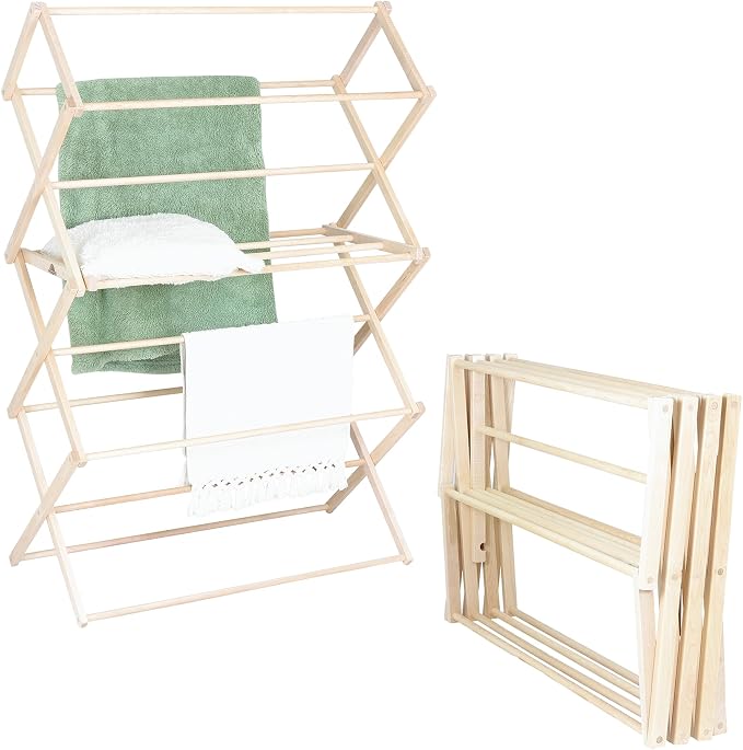 Pennsylvania Woodworks Clothes Drying Rack: Solid Maple Hardwood Laundry Rack by PennsylvaniaWoodworks