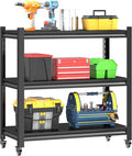 3 Tier Adjustable Garage Storage Shelving, Heavy Duty Utility Rack Shelf Unit by Kooyon