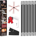 33 Feet Chimney Sweep Kit, Chimney Cleaning Kit by cleancraft