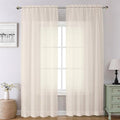 Chyhomenyc Cream Sheer Curtains 78 Inches Long 2 Panels Set by Chyhomenyc