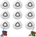 9Pcs Spin Mop Replacement Heads, Easy Cleaning Spin Mop Head, Deep Clean by HANDRERLEE
