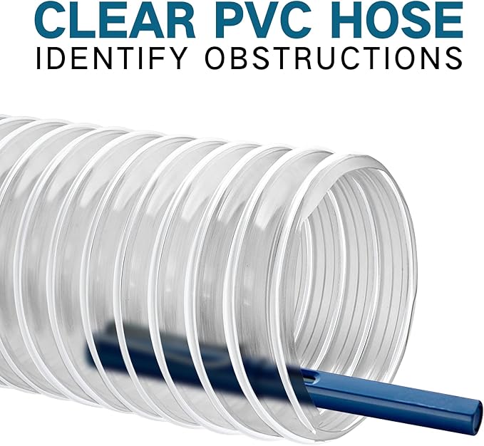 Heavy PVC Dust Collection Hose 2 1/2" x 20', Puncture Resistant PVC Dust - Image 4