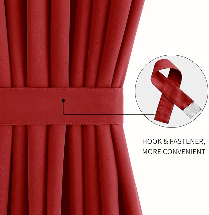 DWCN French Door Curtains – Rod Pocket Thermal Blackout Curtain - Image 2