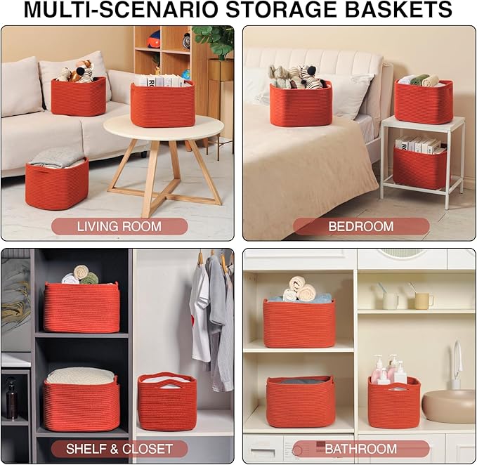 Storage Baskets for Organizing, Storage Basket for Shelves, Toy Towel Basket - Image 5