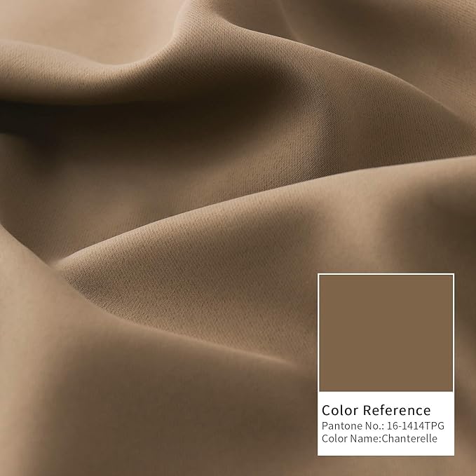 BGment Taupe Blackout Curtains 40 Inches Length - Image 7