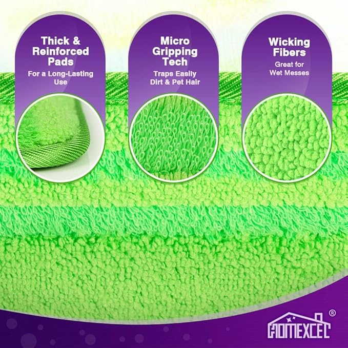 HOMEXCEL Microfiber Mop Pads Compatible - Image 3