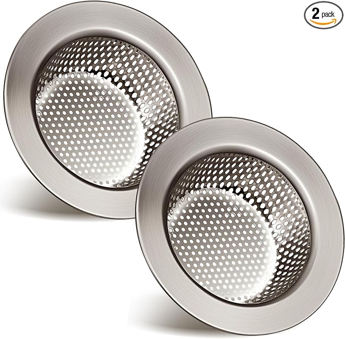 Retisee 2 Pcs Sink Strainer Stainless Steel Kitchen Sink Drain Strainer Basket by Retisee