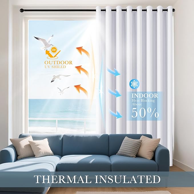 PONY DANCE Blackout Curtains for Bedroom 72 Inch Length 2 Panels Set, Privacy - Image 3
