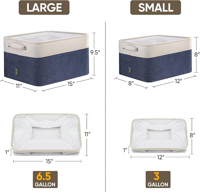BALEINE 3 Pack Fabric Storage Bins - Image 2