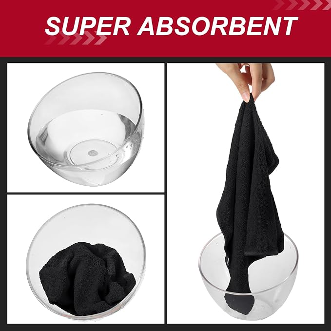 200 Pcs Microfiber Cleaning Cloth 16x16 Inch Microfiber Towels - Image 3