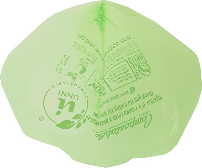 UNNI Compostable Lawn & Leaf Bags, 30-33 Gallon / 124 Liter, Extra Thick 1.1 - Image 4