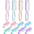 Patelai 12 Pcs Handle Grip Nail Brush Bulk Colorful Nail Scrubber Fingernail by Patelai
