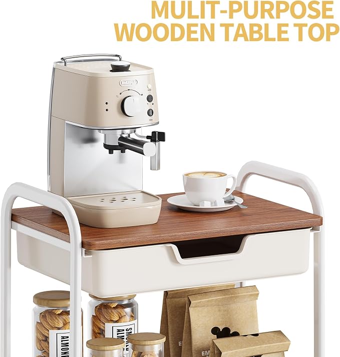 TOOLF 3-Tier Metal Utility Rolling Cart - Image 4