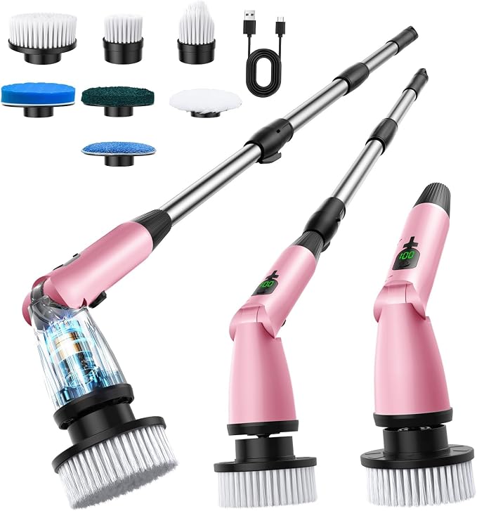 11 in 1 Electric Spin Scrubber Cordless Cleaning Brush 3 Adjustable Angles 2 by Unknown