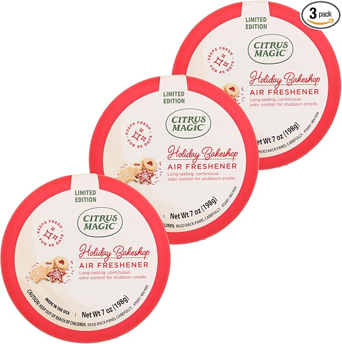 Citrus Magic Holiday Odor Absorbing Solid Air Freshener, Holiday Bakeshop by CitrusMagic