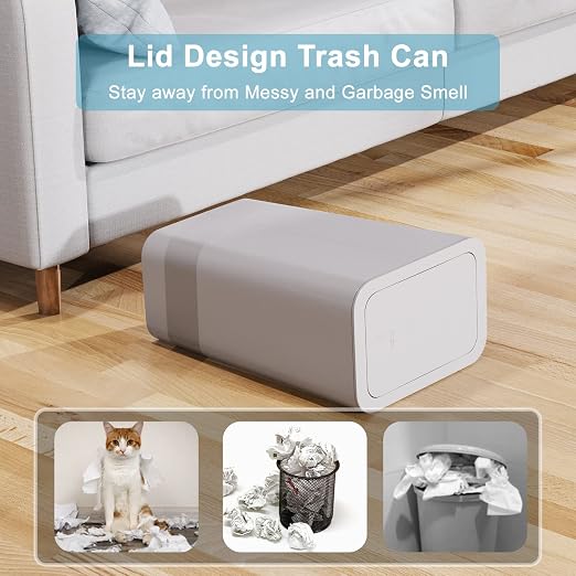 N. NETDOT 3 Pack 10 Liter / 2.6 Gallon Bathroom Trash Can, Small Trash Can - Image 5