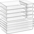 Criusia 12 Pack Large Clear Plastic Drawer Organizer Trays | MULTI-USE Acrylic by Criusia
