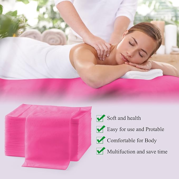 100Pcs Disposable Massage Table Sheets 31.5" x 71" Non-Woven Fabric Bed Covers - Image 3