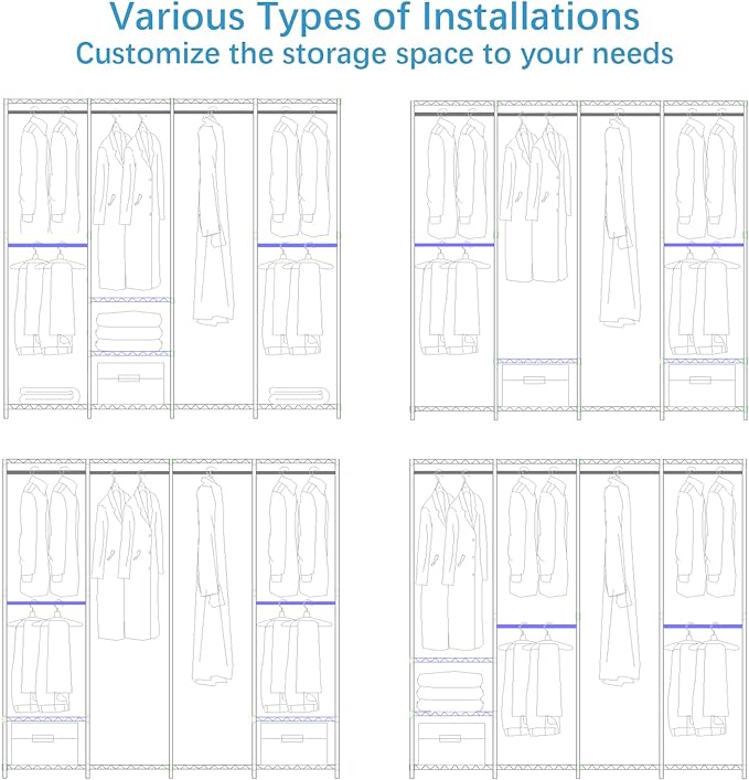 VIPEK V40 Medium Garment Rack Heavy Duty Clothes Rack - Image 6