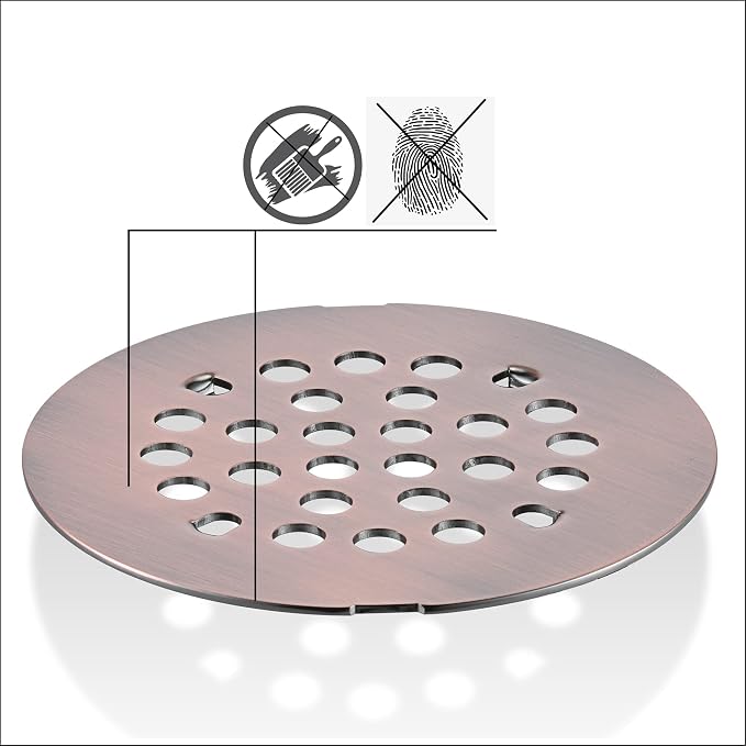 rrajj 4-1/4 Inch Round Snap-in Shower Floor Drain Cover Replacement Cover - Image 3