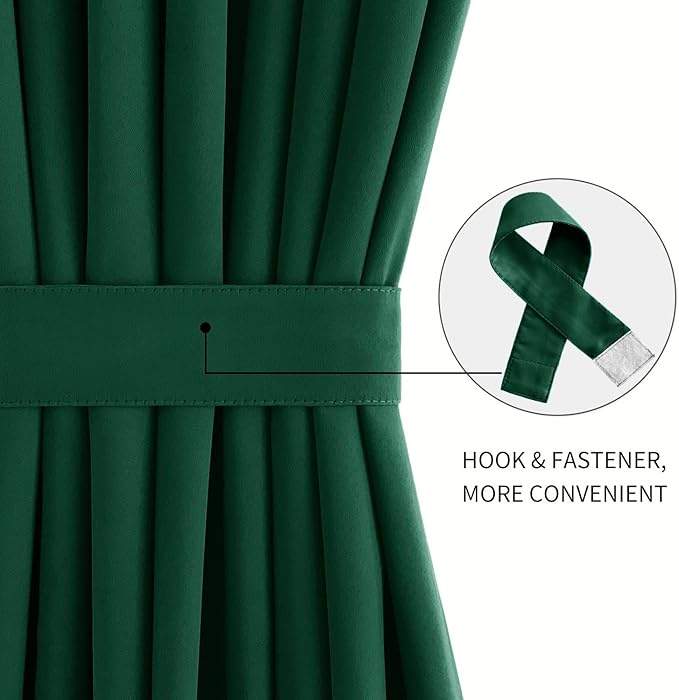 DWCN French Door Curtains – Rod Pocket Thermal Blackout Curtain - Image 2