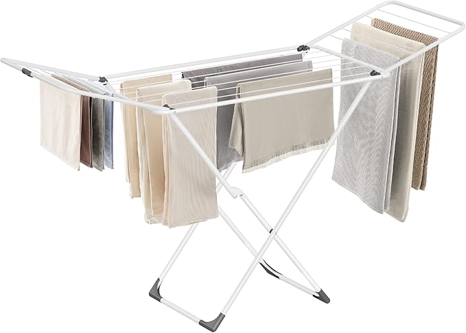 SONGMICS Clothes Drying Rack, Metal Laundry Drying Rack, Space-Saving, by SONGMICSbySONGMICSHOME