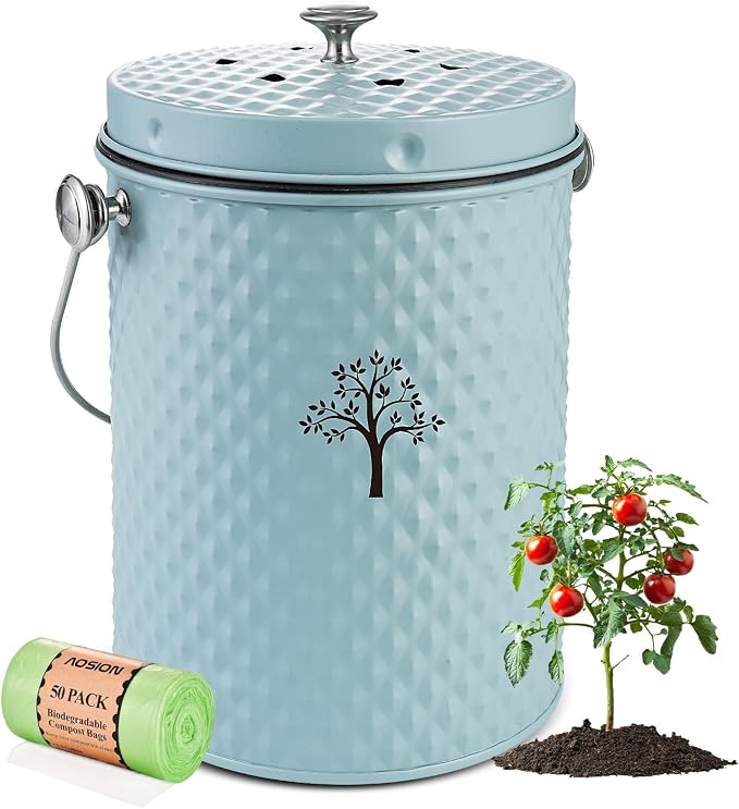 AOSION Countertop Compost Bin Kitchen, Odor Resistant Indoor Compost Bin by AOSIONUSA
