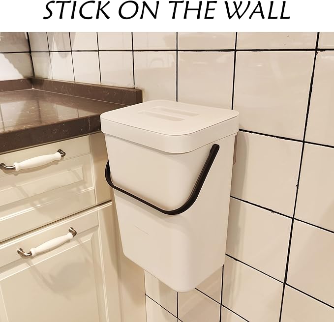 stonespace Hanging Trash Can, 3.2 Gallon/12L Small Waste Bin - Image 2