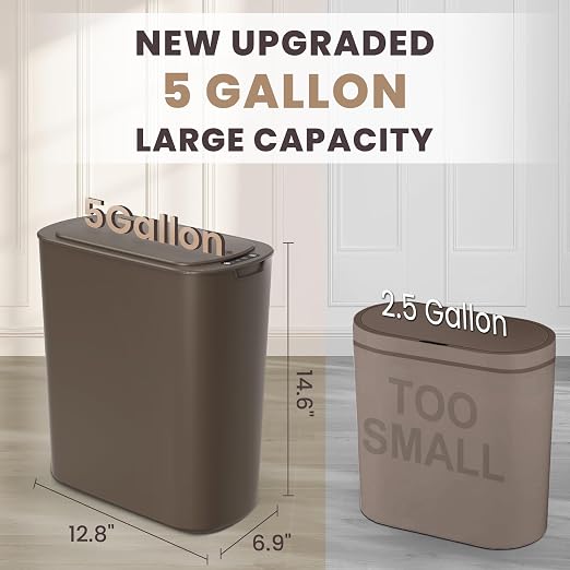 Cesun Motion Sensor Trash Can, 5 Gallon Automatic Bathroom Garbage Can - Image 2
