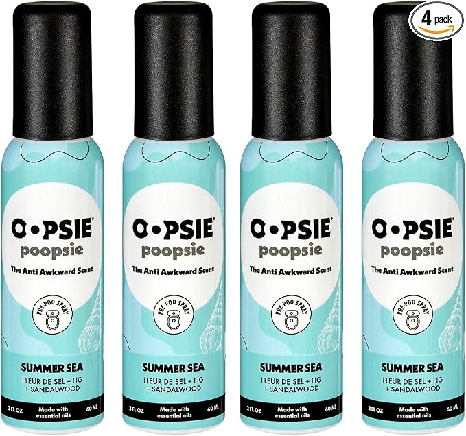 OOPSIE POOPSIE - Summer Sea - Before & After You Go Toilet Spray 2oz - Portable by OopsiePoopsie