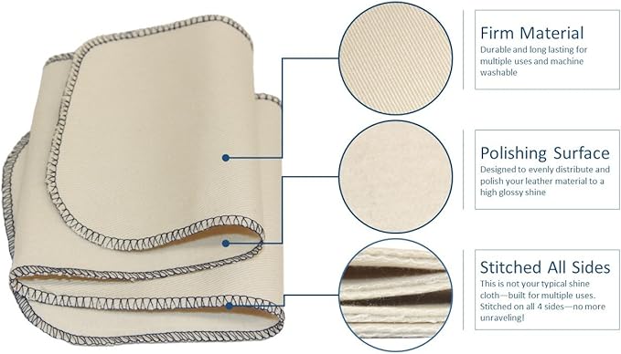 FeetPeople Premium Professional Shine Cloth, 20 Inch x 5 Inch, 3 Cloths - Image 3