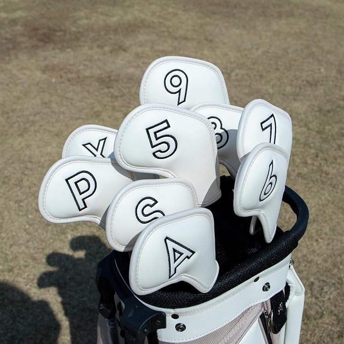 Montela Golf Iron Covers, Golf Iron Head Covers Leather Golf Iron Covers Set - Image 6